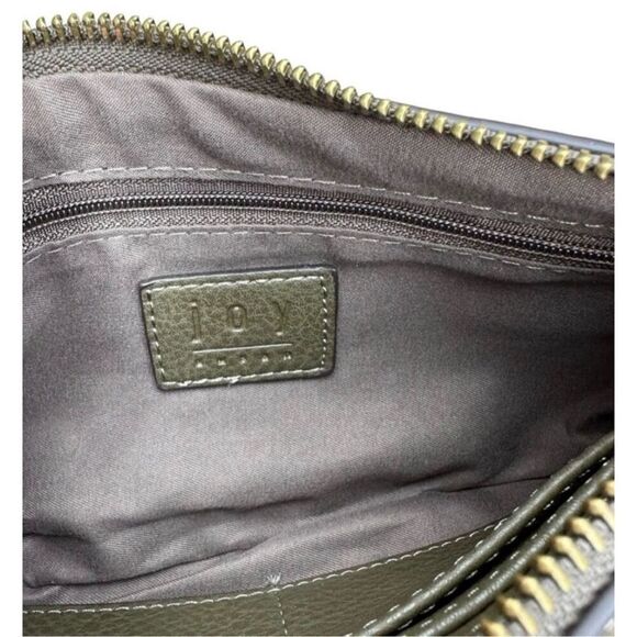 Joy Susan Mini Crossbody Wristlet Clutch Vegan Leather Boho Green - Picture 9 of 9